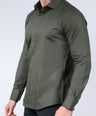 CROCODILE MEN EVENING SLIM FIT FS SHIRT-ELM GREEN
