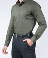 CROCODILE MEN EVENING SLIM FIT FS SHIRT-ELM GREEN