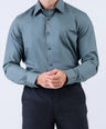 Crocodile Men Formal Seasonal Plain Slim Fit Shirt - Hedge Green