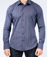 Crocodile Men Evening Slim Fit Shirt - Brown Port