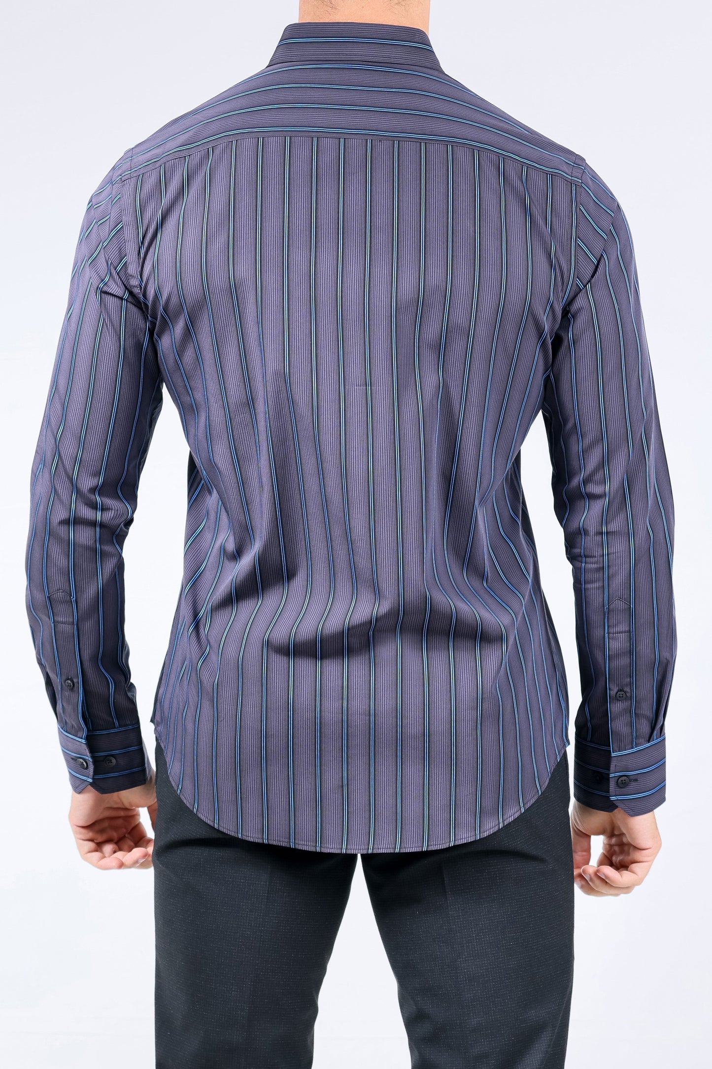 Crocodile Men Evening Slim Fit Shirt - Brown Port