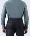 Crocodile Men Formal Seasonal Plain Slim Fit Shirt - Hedge Green