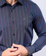 Crocodile Men Evening Slim Fit Shirt - Brown Port