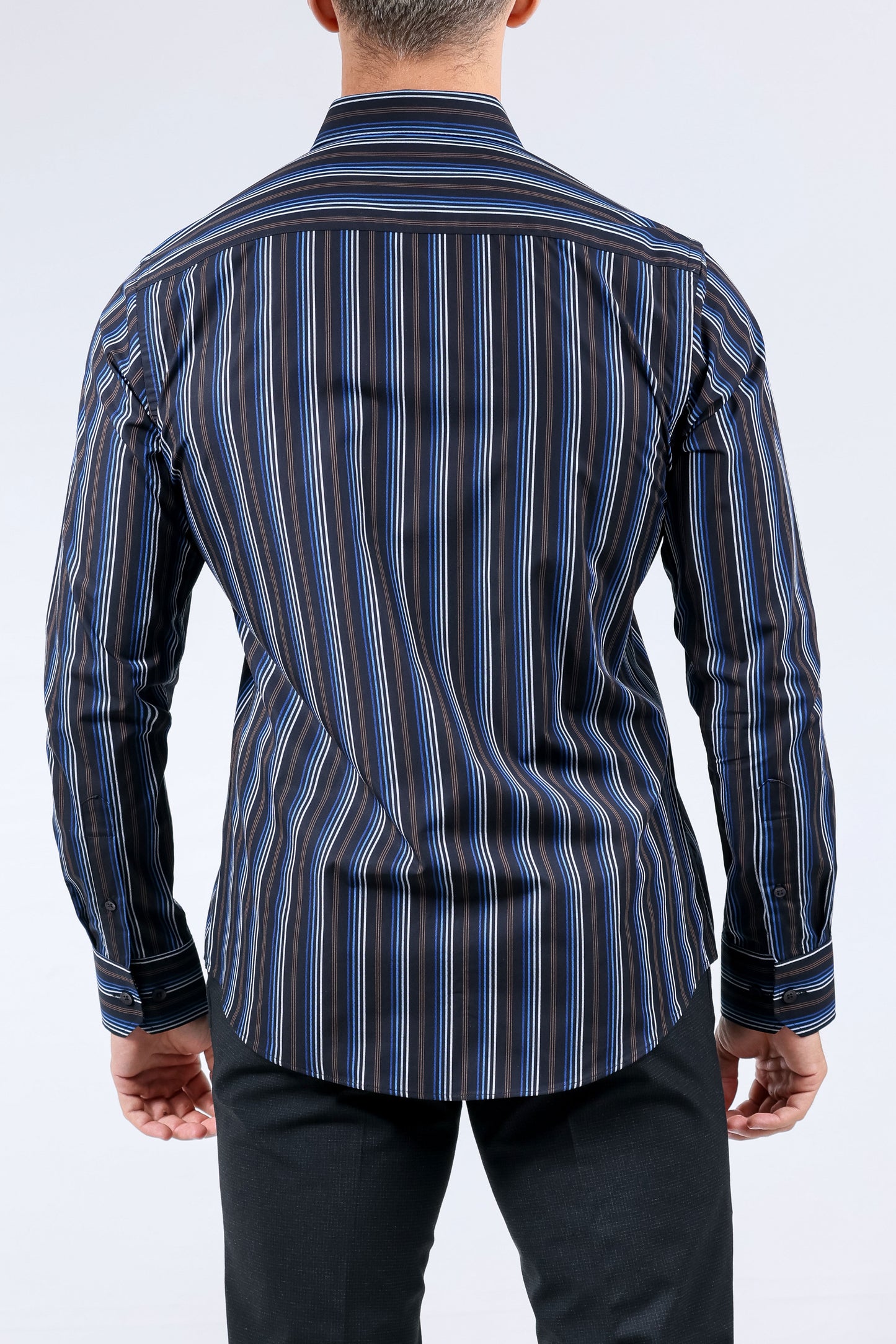 Crocodile Men Evening Slim Fit Shirt - Black