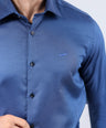 CROCODILE MEN EVENING SLIM FIT FS SHIRT-BLUE DEPTHS