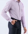 Crocodile Men Formal Seasonal Stripe Slim Fit Shirt - Tango Red