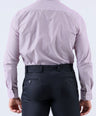 Crocodile Men Formal Seasonal Stripe Slim Fit Shirt - Tango Red