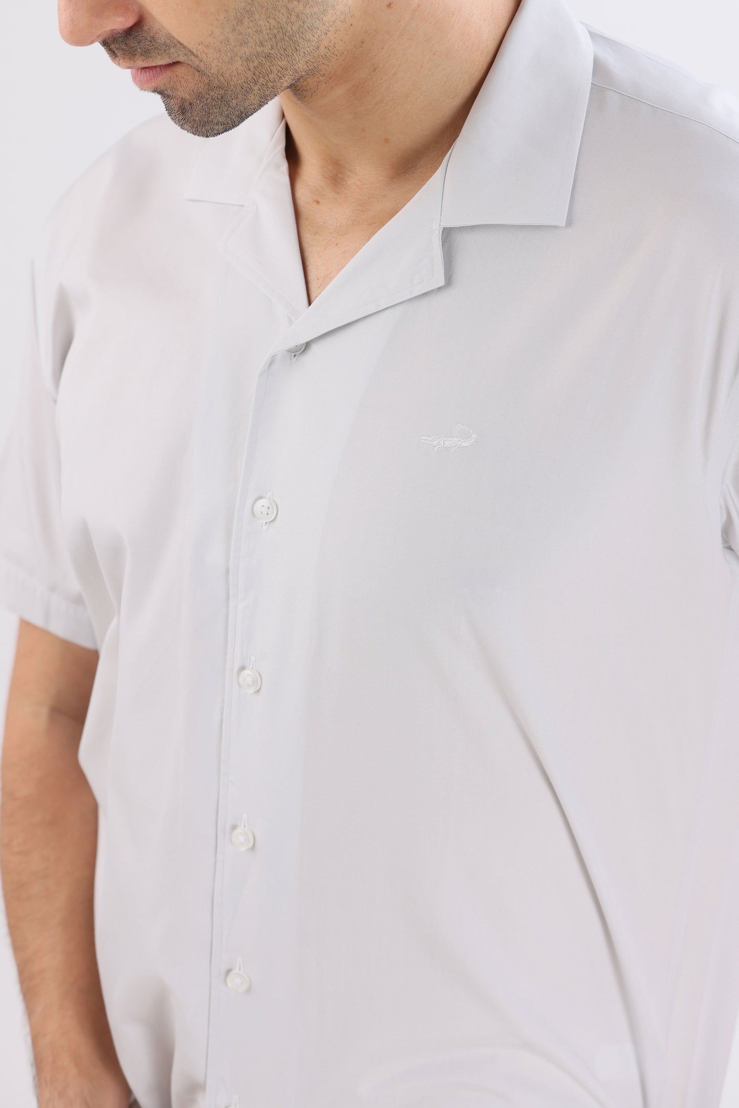 Crocodile Mens Semi Casual Leisure Fit Hs Shirt Ash