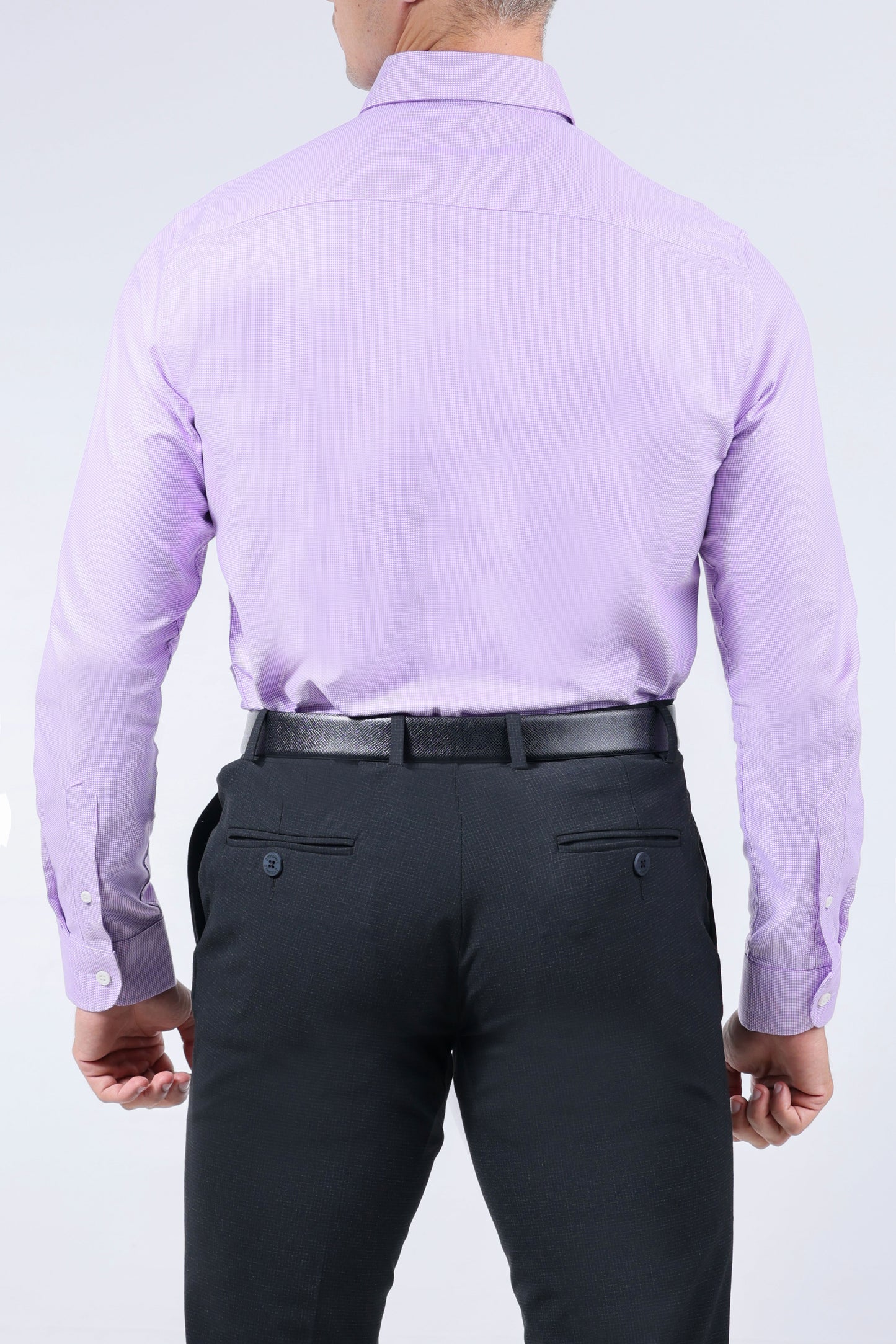 CROCODILE MEN SEMI CASUAL SLIM FIT FS SHIRT- MEDIUM VIOLET