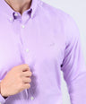 CROCODILE MEN SEMI CASUAL SLIM FIT FS SHIRT- MEDIUM VIOLET