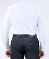 Crocodile Men Formal Seasonal Plain Slim Fit Shirt - Marshmallow