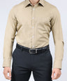 CROCODILE MEN FORMAL SEASONAL SLIM FIT FS SHIRT-TOBACCO BROWN