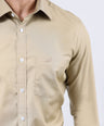 CROCODILE MEN FORMAL SEASONAL SLIM FIT FS SHIRT-TOBACCO BROWN