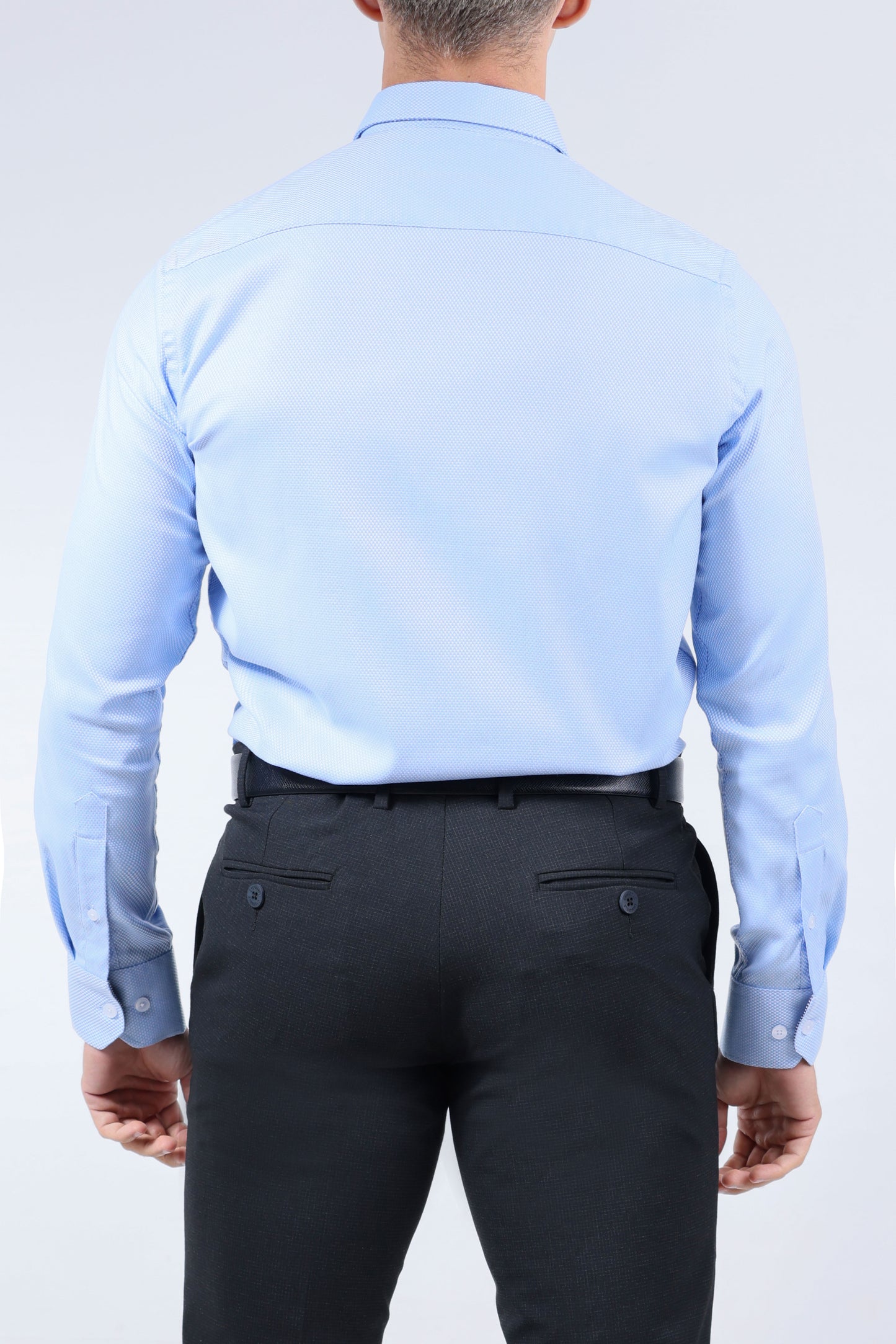 CROCODILE MEN EVENING SLIM FIT FS SHIRT-CASHMERE BLUE