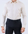 Crocodile Men Evening Plain Slim Fit Shirt - White Swan