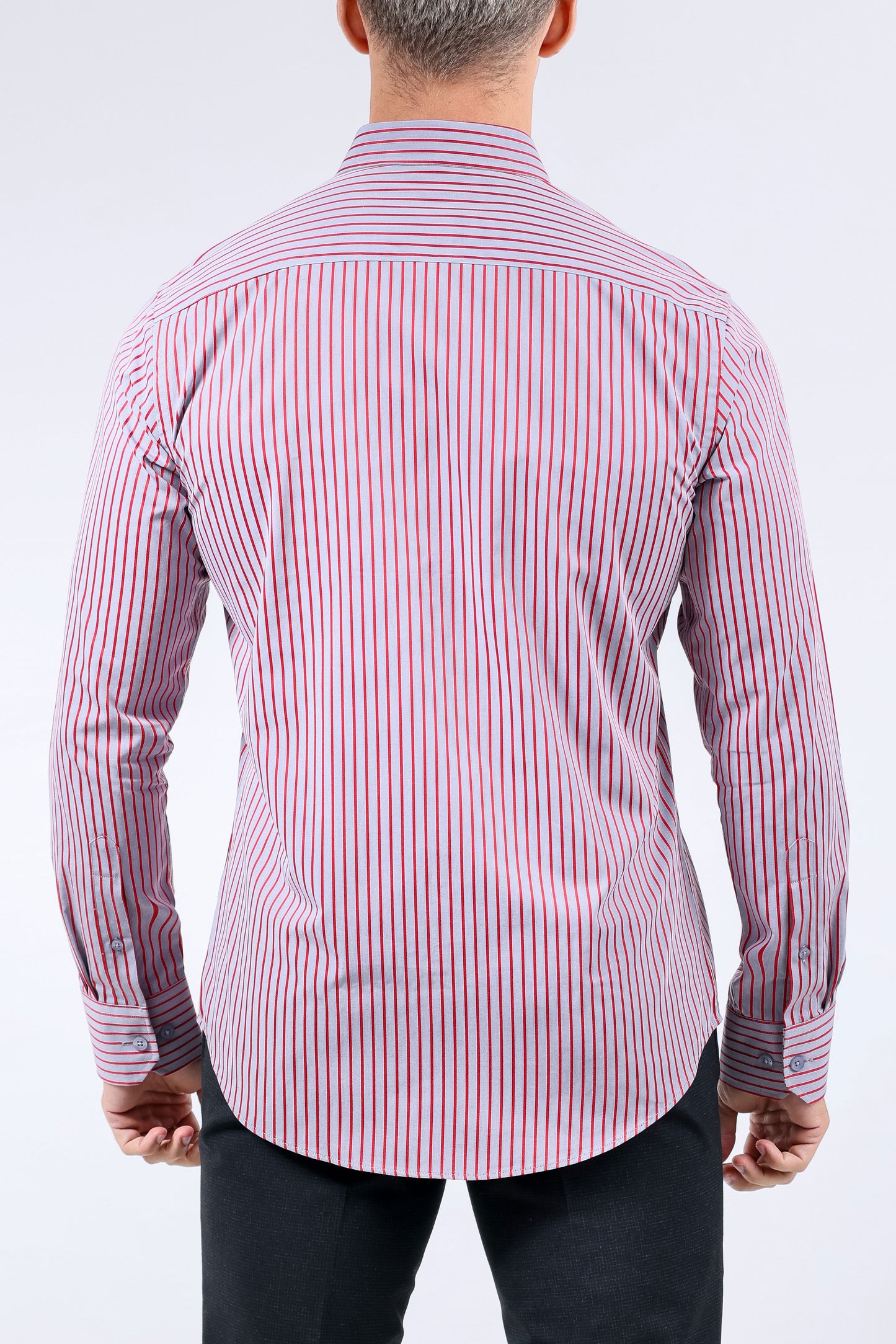 Crocodile Men Evening Slim Fit Shirt - Biking Red