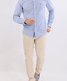 Crocodile Slim Fit Semi Casual Fs Knit Shirt Vista Blue