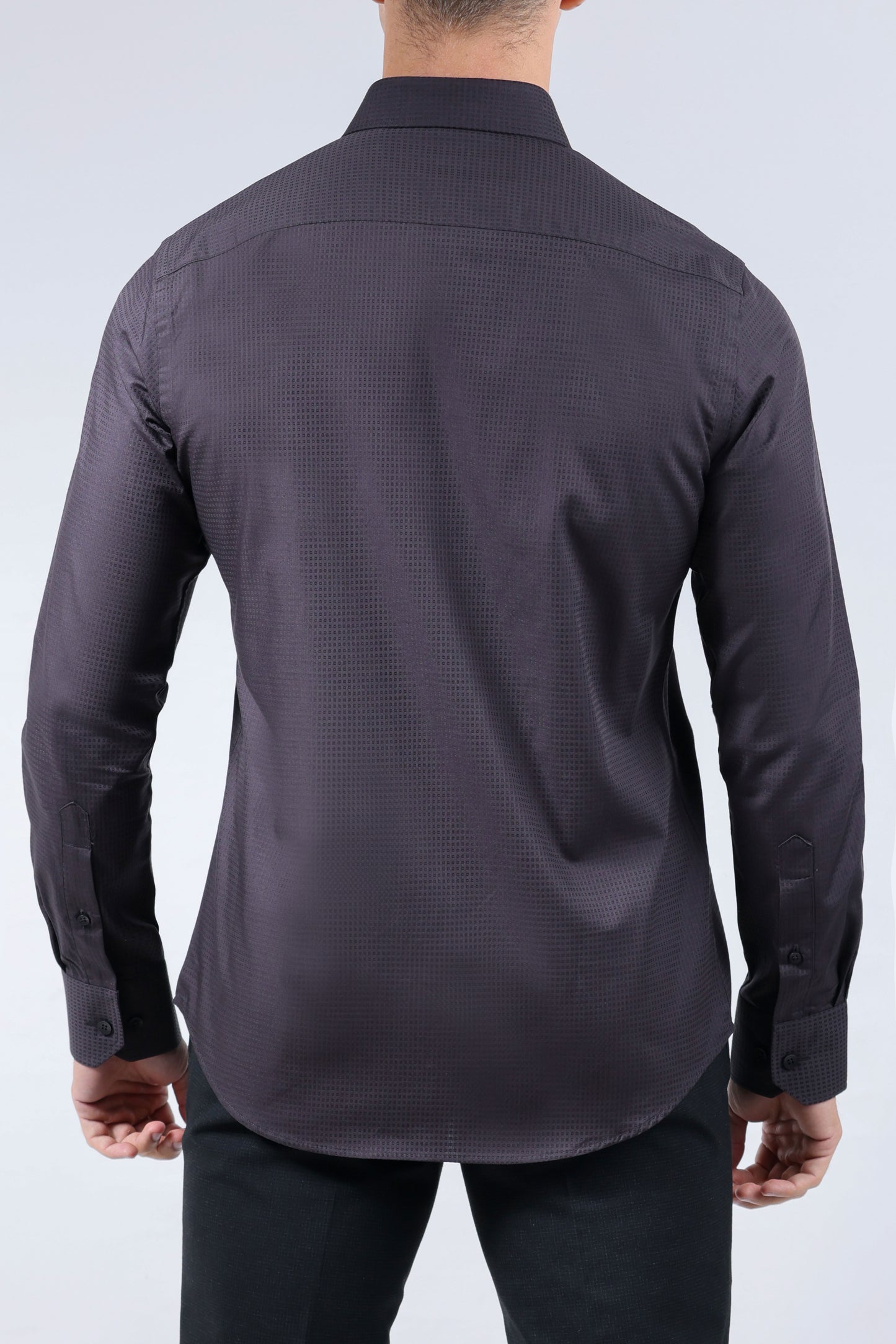 CROCODILE MEN EVENING SLIM FIT FS SHIRT-CHOCOLATE