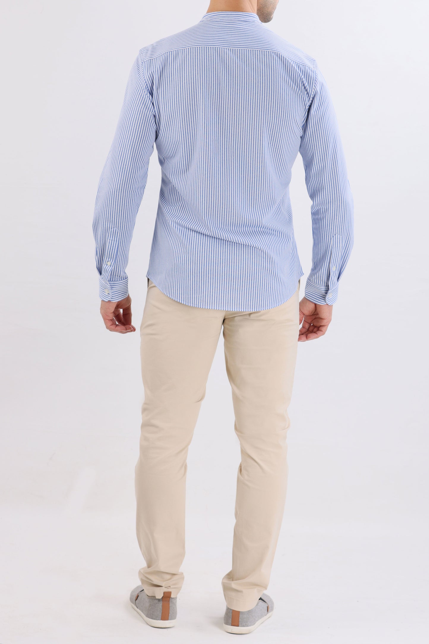 Crocodile Slim Fit Semi Casual Fs Knit Shirt Vista Blue