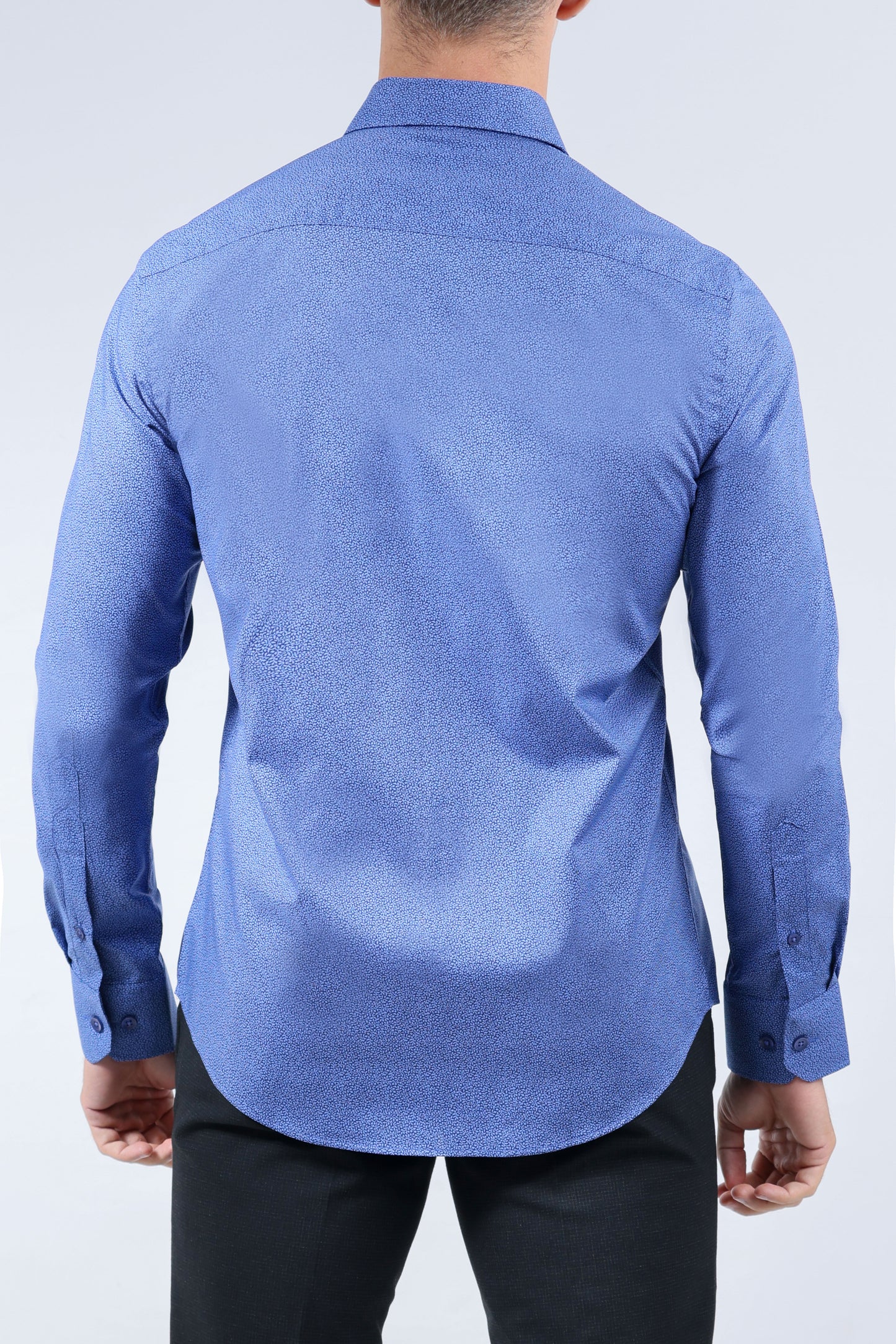 CROCODILE MEN EVENING SLIM FIT FS SHIRT-MOROCCAN BLUE