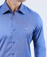 CROCODILE MEN EVENING SLIM FIT FS SHIRT-MOROCCAN BLUE