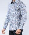 CROCODILE MEN EVENING SLIM FIT FS SHIRT-PRINCESS BLUE