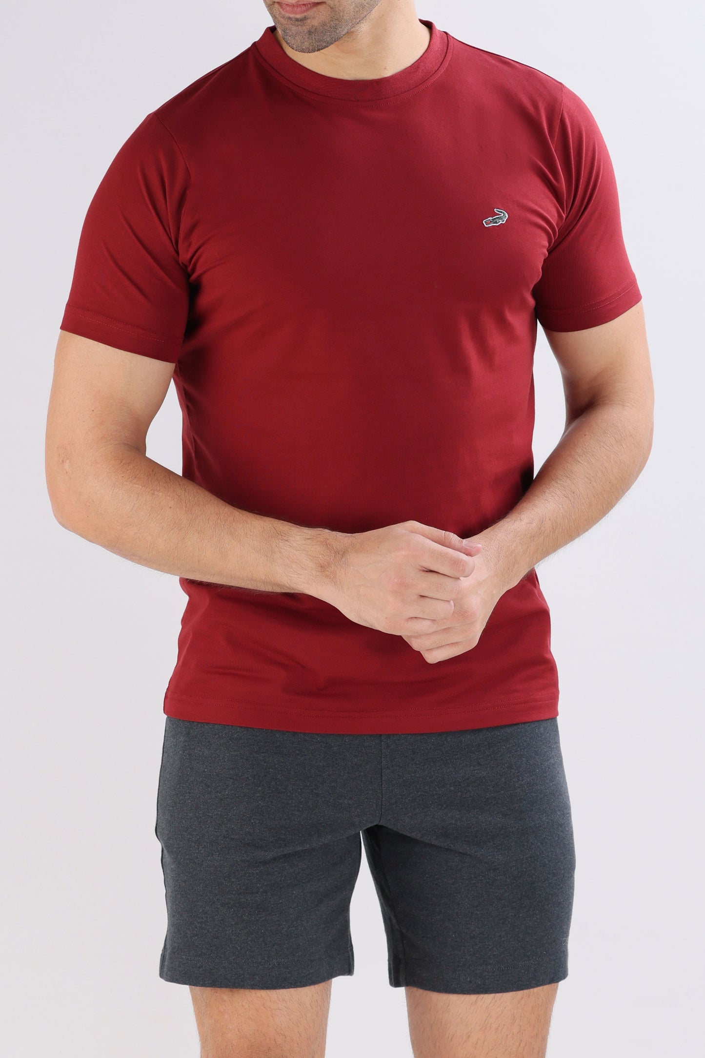 Crocodile Crew Neck  Action Fit Hs T Shirt Scarlet