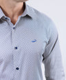CROCODILE MEN EVENING SLIM FIT FS SHIRT-BLUE DEPTHS