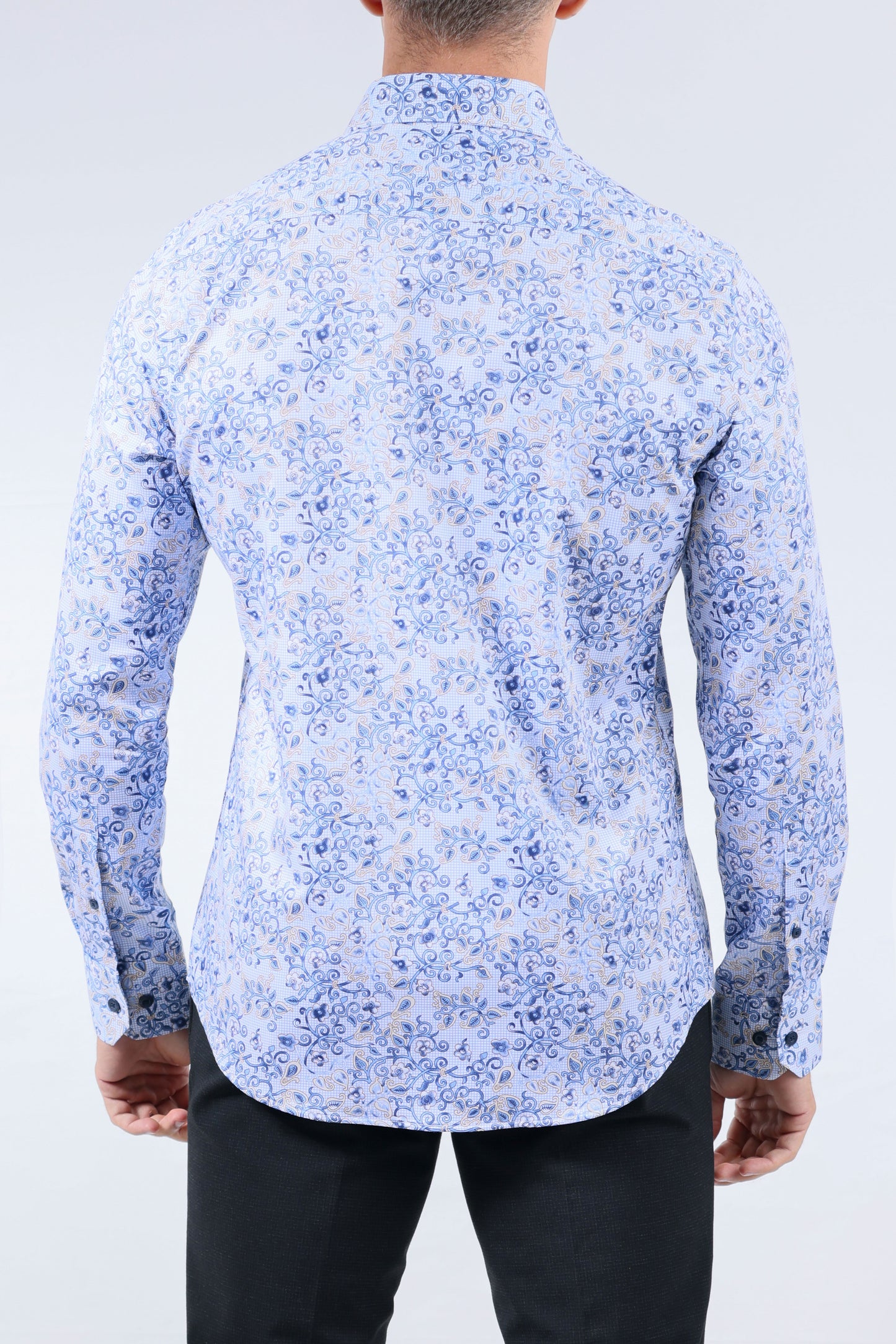 CROCODILE MEN EVENING SLIM FIT FS SHIRT-POWDER