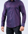 Crocodile Men Evening Slim Fit Shirt - Maroon