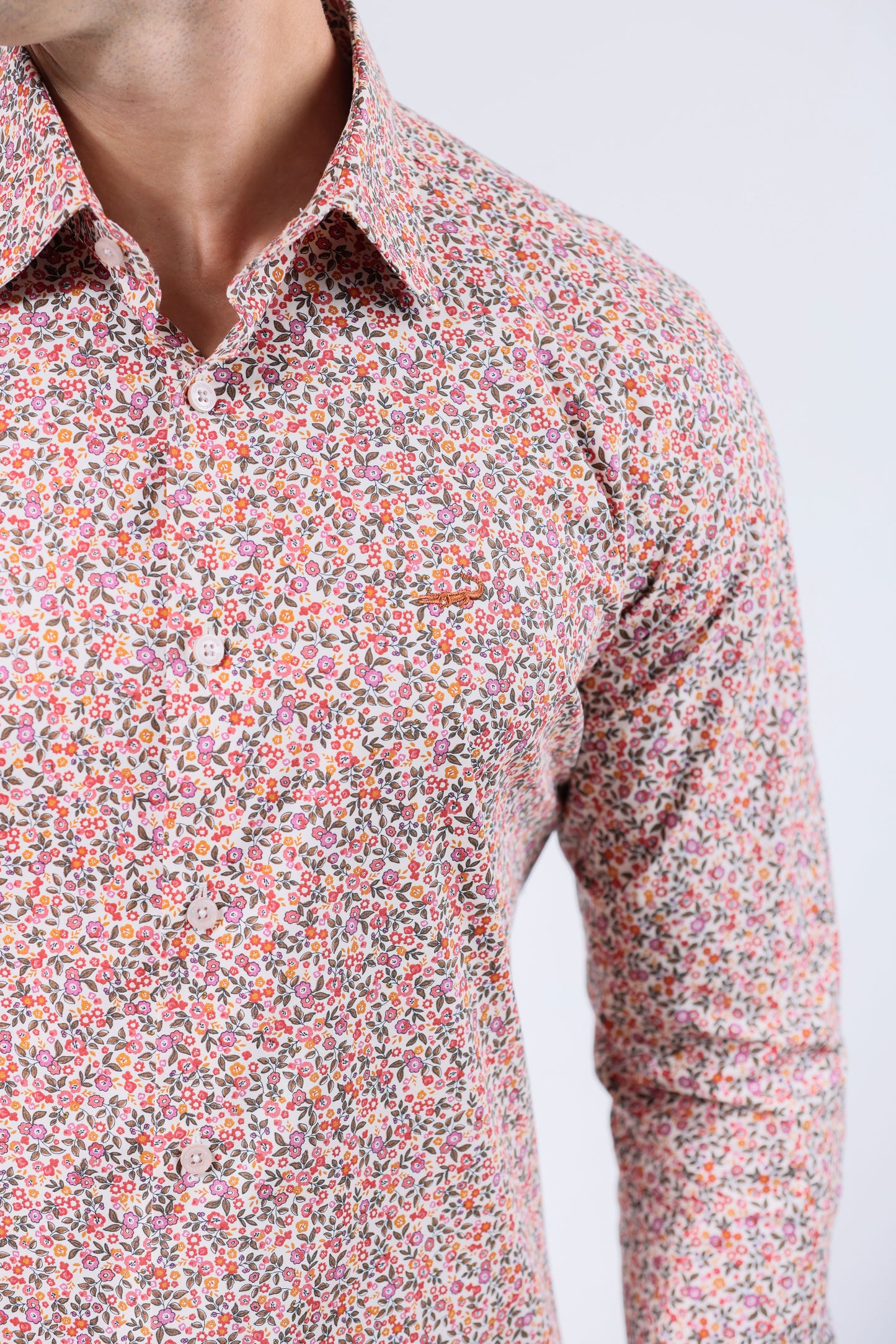 CROCODILE MEN EVENING SLIM FIT FS SHIRT-FUCHSIA ROSE