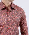 CROCODILE MEN EVENING SLIM FIT FS SHIRT-BURN RED
