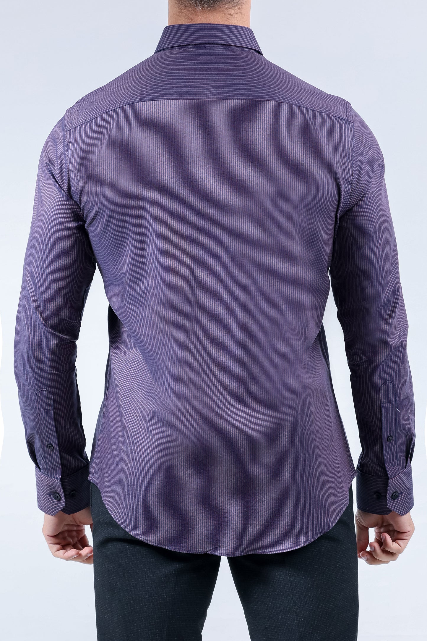 Crocodile Men Evening Slim Fit Shirt - Garnet