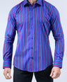 Crocodile Men Evening Slim Fit Shirt - Dazzling Blue