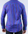 Crocodile Men Evening Slim Fit Shirt - Dazzling Blue