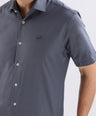 Crocodile Regular Fit Hs Semi Casual Shirt Charcoal