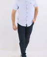 Crocodile Semi Casual Sport Fit Hs Shirt Blue - Baby Blue