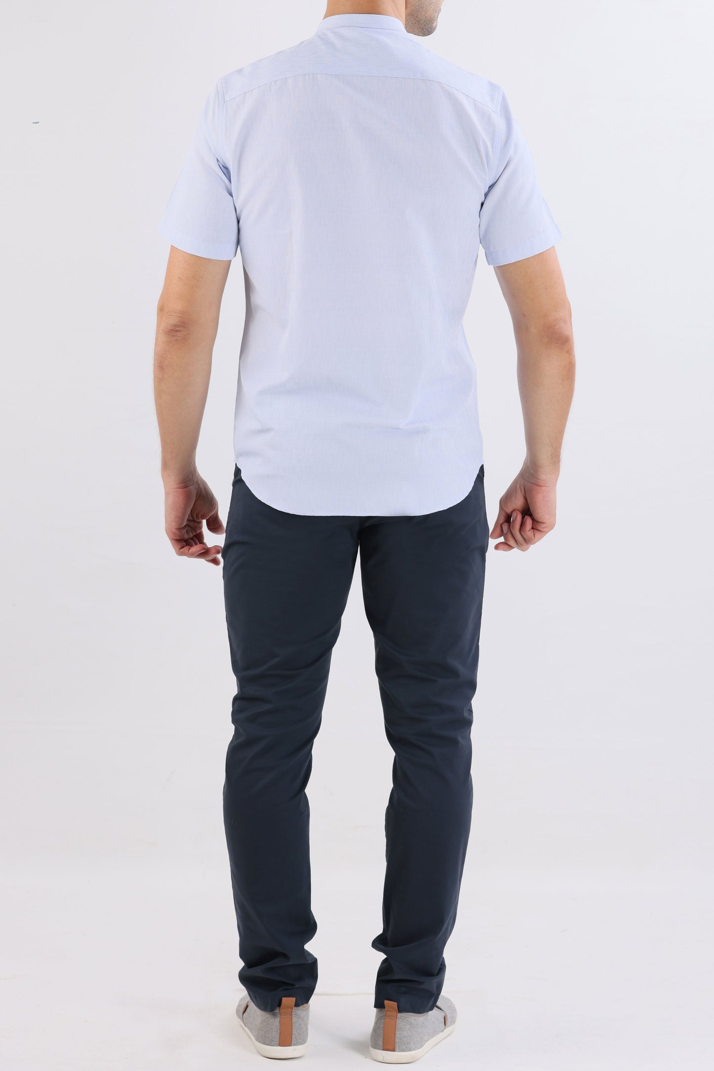 Crocodile Semi Casual Sport Fit Hs Shirt Blue - Baby Blue