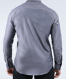 CROCODILE MEN SEMI FORMAL SLIM FIT FS SHIRT-STEEL GREY