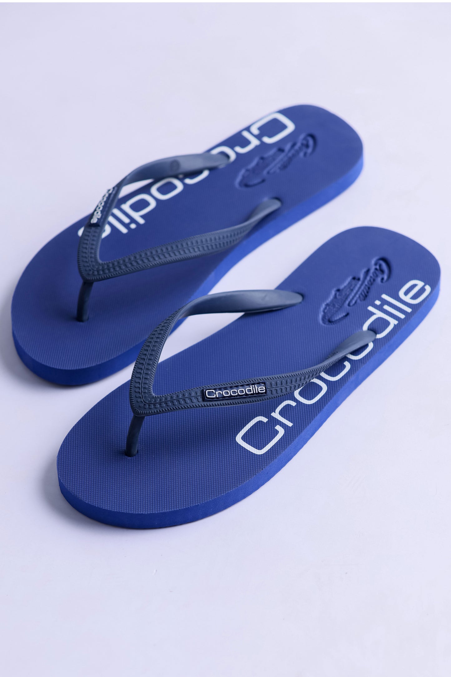 Crocodile Flip Flop-Dark Blue