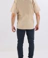 Crocodile Mens Semi Casual Leisure Fit Hs Shirt Brown - Toasted Nut