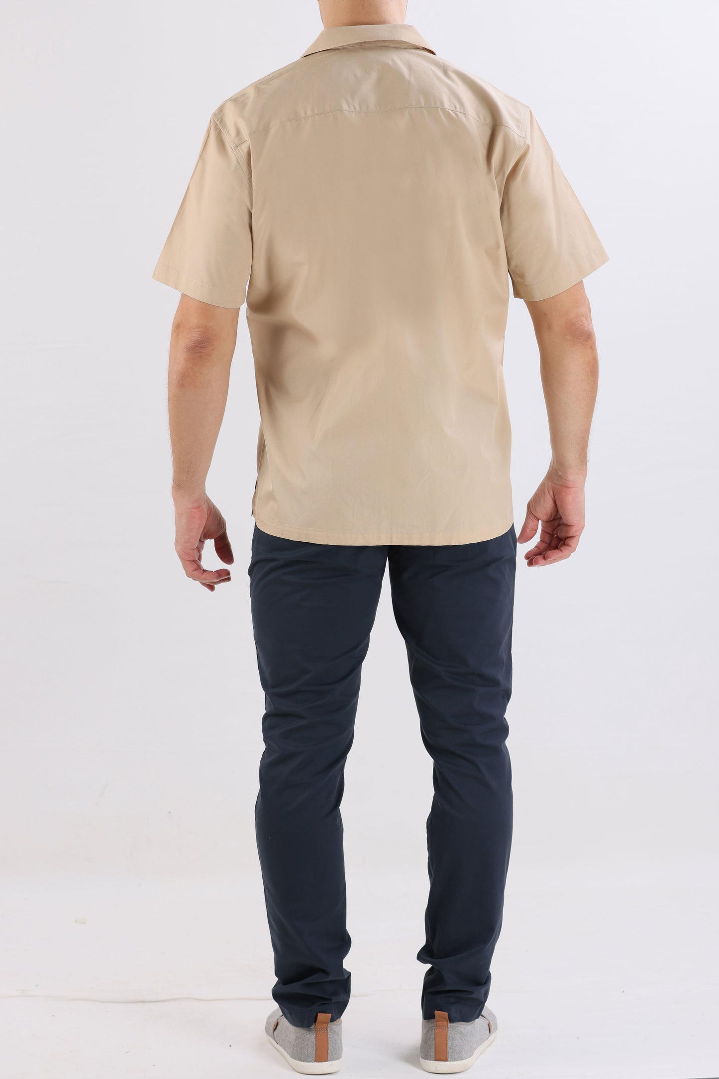 Crocodile Mens Semi Casual Leisure Fit Hs Shirt Brown - Toasted Nut
