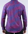 CROCODILE MEN SEMI CASUAL SLIM FIT FS SHIRT-BRIGHT COBALT