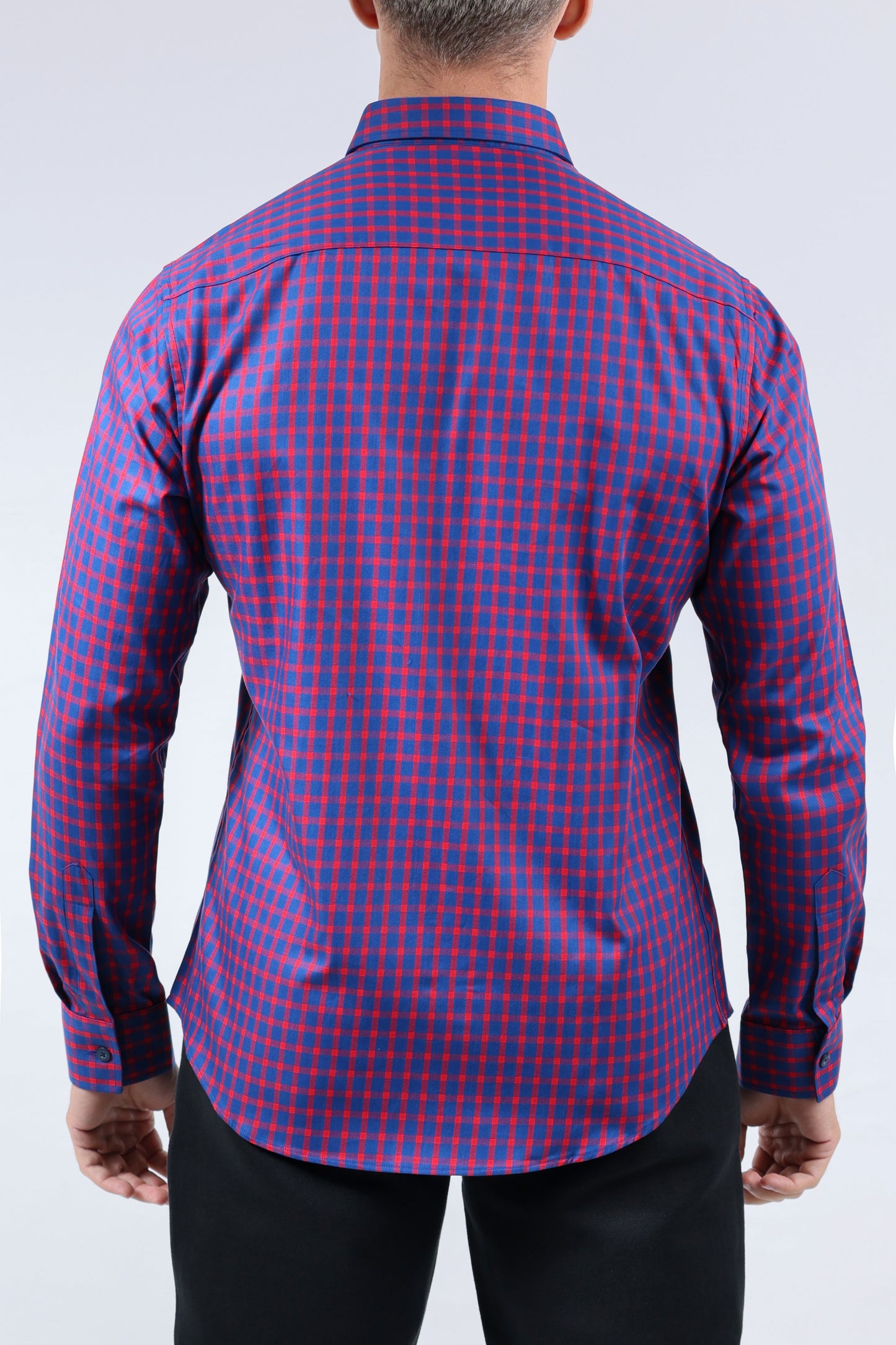 CROCODILE MEN SEMI CASUAL SLIM FIT FS SHIRT-BRIGHT COBALT