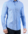 Crocodile Men Semi-Casual Plain Slim Fit Shirt - Baby Blue