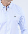 CROCODILE MEN SEMI CASUAL SLIM FIT SHIRT-BABY BLUE