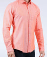 Crocodile Men Semi-Casual Plain Slim Fit Shirt - Apricot Orange