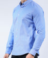 CROCODILE MEN SEMI CASUAL SLIM FIT FS SHIRT- BABY BLUE