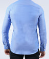CROCODILE MEN SEMI CASUAL SLIM FIT FS SHIRT- BABY BLUE