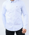 CROCODILE MEN SEMI CASUAL SLIM FIT SHIRT-CASHMERE BLUE